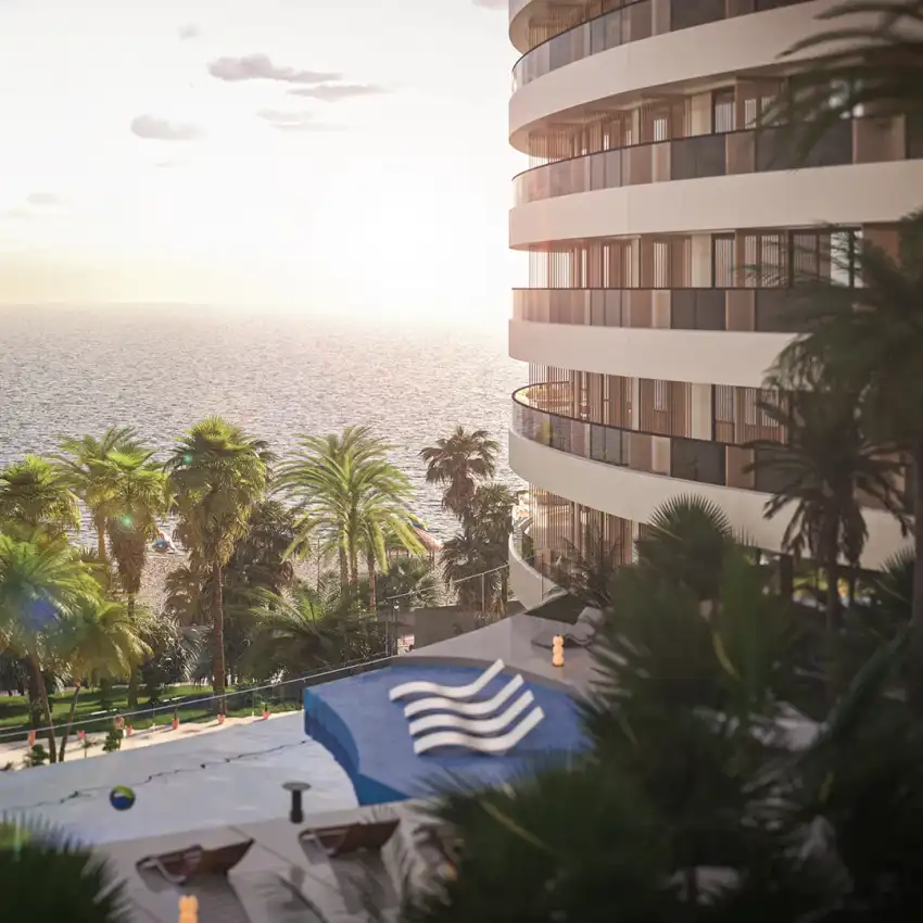 Beachfront facade
